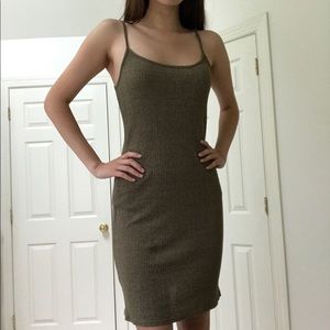 Anthropologie Midi Bodycon Dress in Olive